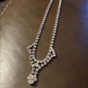 Vintage necklace with rhinestones !